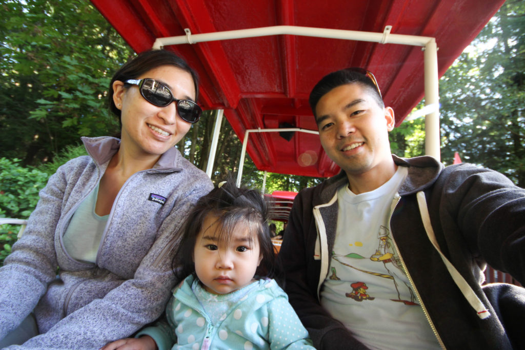 The first thing we did was go on a train ride at Stanley Park! I looooove train rides!