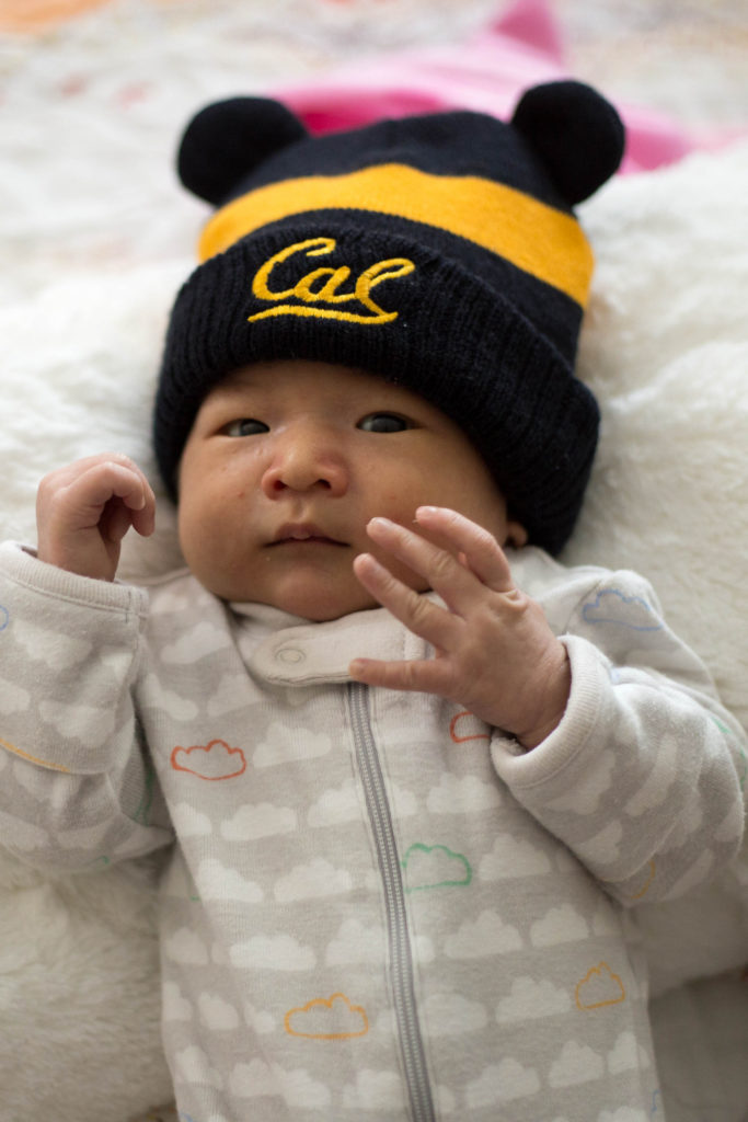 The Cal hat. I stole this from Kayli because she never wears it. It's super thick and warm. I'm going to wear this when I take my first trip to Cheeseboard!
