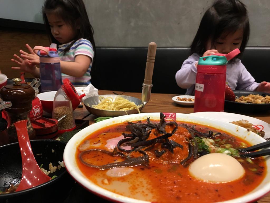 We love ramen! Daddy waited in line for 90 minutes to eat at Ramen Nagi. We loved the noodles!