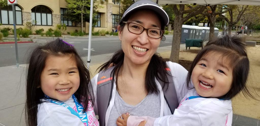 We wanted to do a race too so Mommy and Daddy brought us to the Big Bunny 5K in Cupertino where we ran like a tenth of a k and got these medals!
