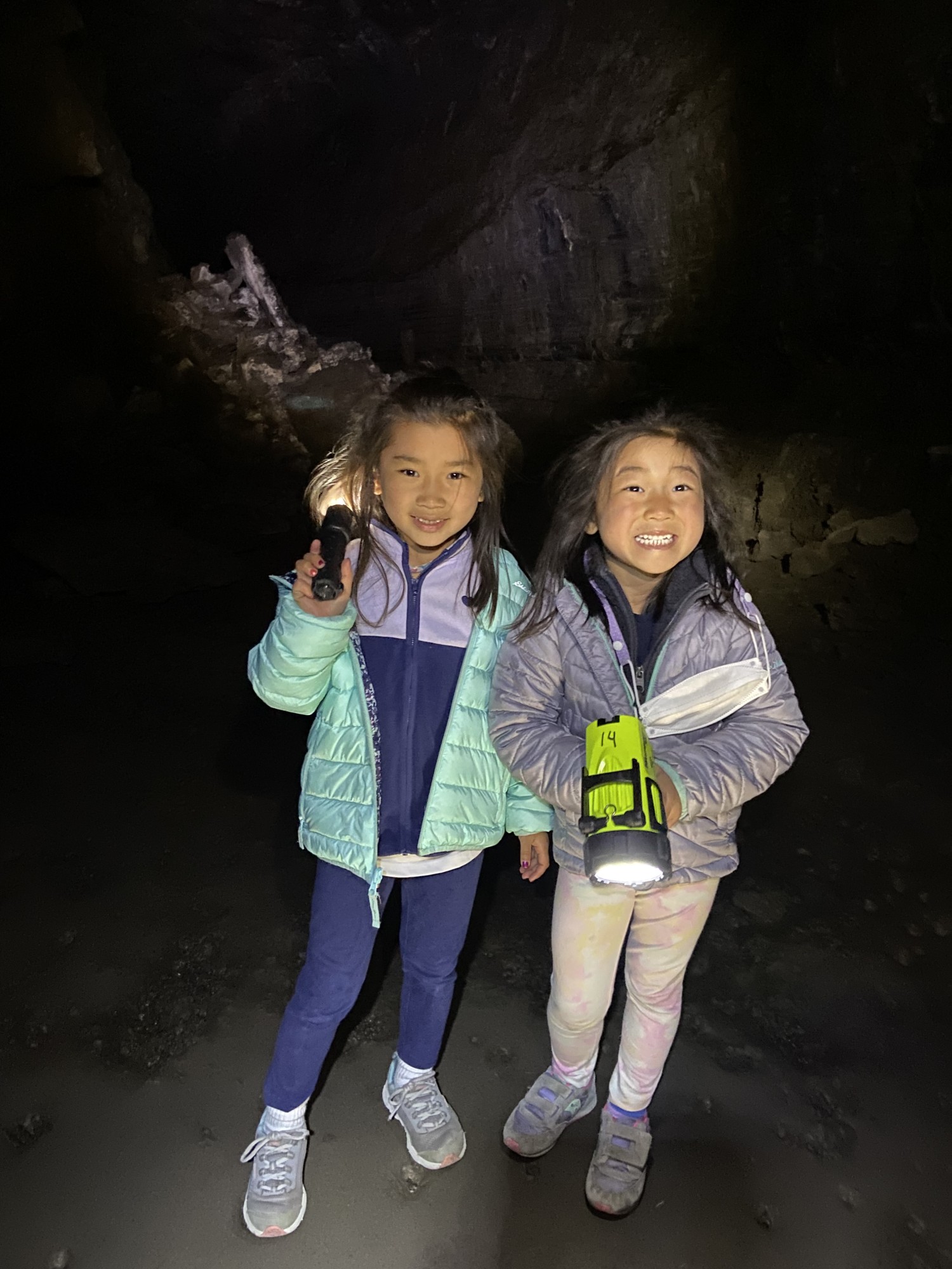 In Bend, we explored this super dark lava cave where it was freezing cold and we had to use flashlights to see anything!