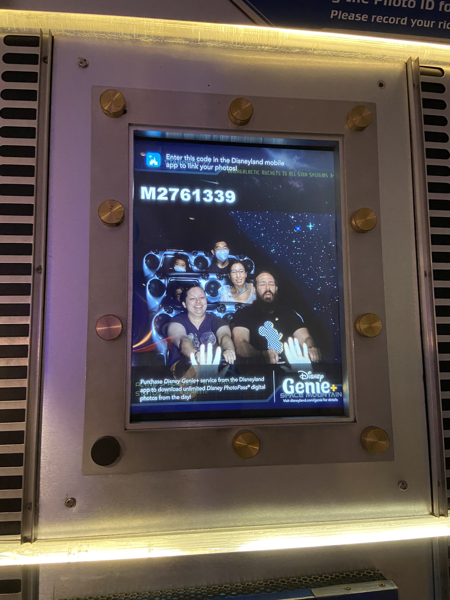 Kayli and Daddy went on Space Mountain! And it was super fun! 